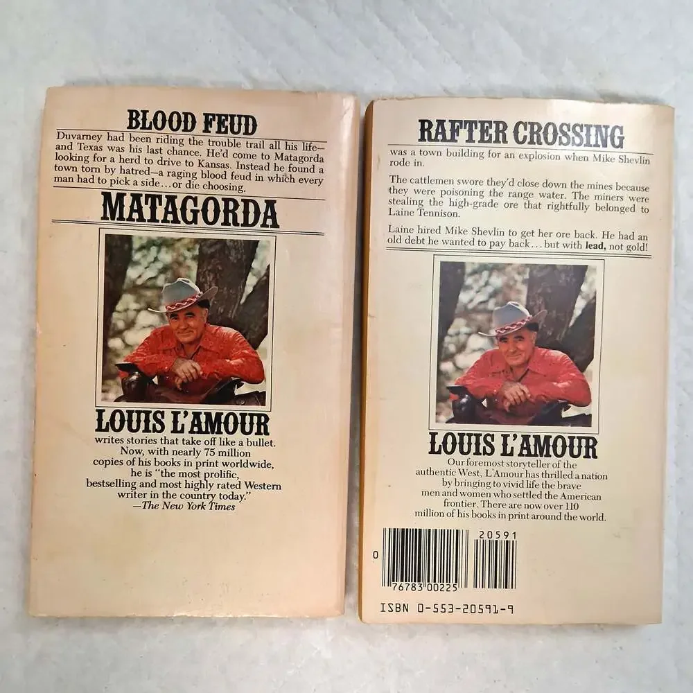 Louis L'Amour Vintage Paperback Lot of 2: Matagorda and The High Graders